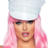 Leg Avenue - Chapeau Militaire À Bordure Strass Blanc - Party Shop