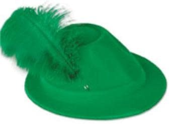 Chapeau Velour Alpin Vert - OktoberfestParty Shop