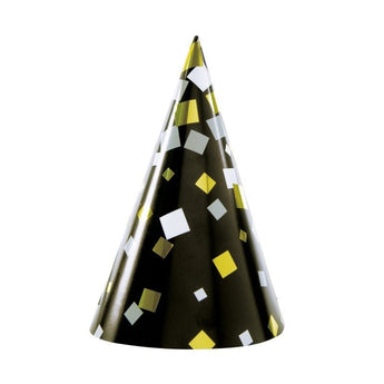 Chapeaux De Fête (4Pc) - Noir, Or Et Argent - Party Shop