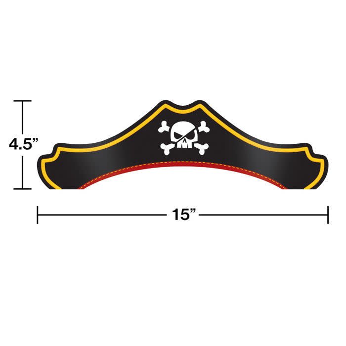 Chapeaux De Pirate (8) - Trésors De Pirates Party Shop