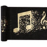 Santex - Chemin De Table Noir -  Note de Musique Or - Party Shop