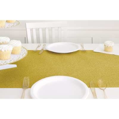 Chemin De Table En Plastique - Or Glitter Party Shop