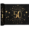 Santex - Chemin De Table Noir et Or - 50 Ans - Party Shop