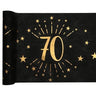 Santex - Chemin De Table Noir et Or - 70 Ans - Party Shop