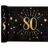 Santex - Chemin De Table Noir et Or - 80 Ans - Party Shop