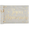 Santex - Chemin De Table Blanc et Or - Joyeux Anniversaire - Party Shop
