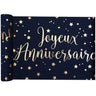 Santex - Chemin De Table Bleu Nuit et Or - Joyeux Anniversaire - Party Shop