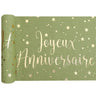 Santex - Chemin De Table Sauge - Joyeux Anniversaire - Party Shop