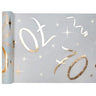 Santex - Chemin De Table Blanc et Or 70 Ans - Party Shop