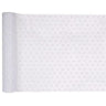 Santex - Chemin De Table Blanc à Pois Argent - Party Shop