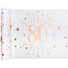 Santex - Chemin De Table Rose Gold - 80 Ans - Party Shop