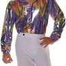 underwraps - Chemise Disco Multicolore Pour Homme - Party Shop