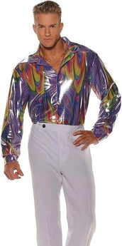 Chemise Disco Multicolore Pour Homme Party Shop