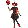 Chrome Clown costume for girls – metallic foil dress with collar, fingerless mitts, and mini hat headband – perfect for Halloween or carnival - FunWorld - Party shop