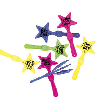 Clap Bruiteur Étoile Happy New Year - Couleurs Assorties - Party Shop