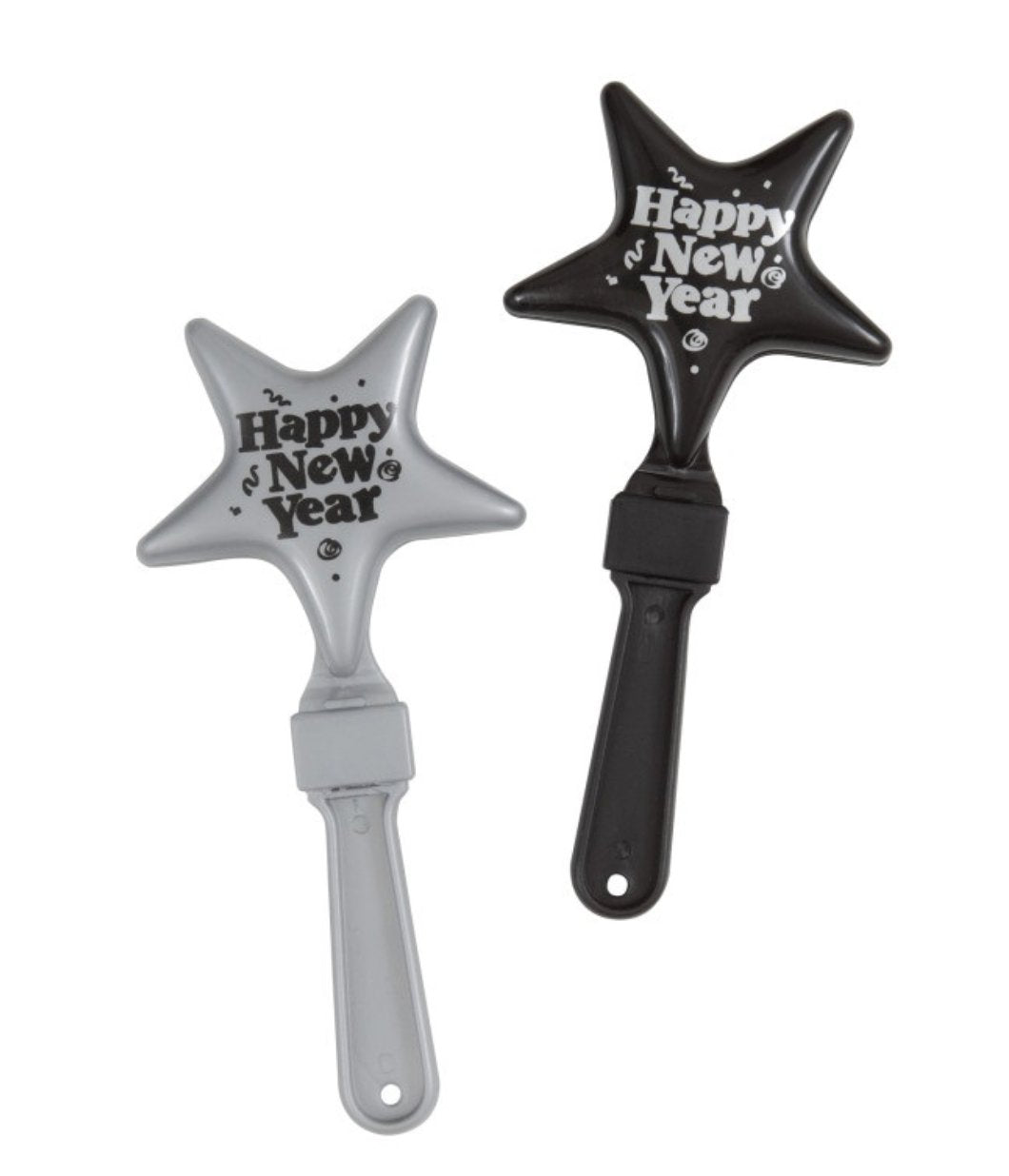 Clap Bruiteur Étoile Happy New Year - Noir Argent Party Shop