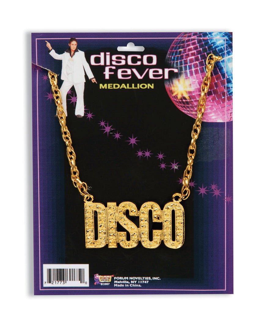 Collier Disco Doré Party Shop