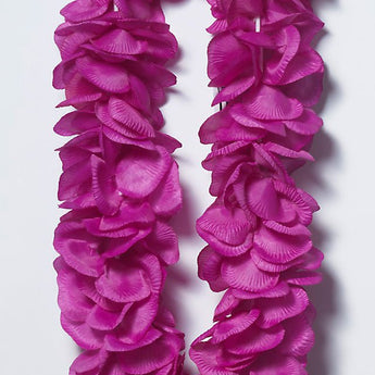 Collier Hawaïen À Fleurs Violettes Deluxe (Lei) - Party Shop