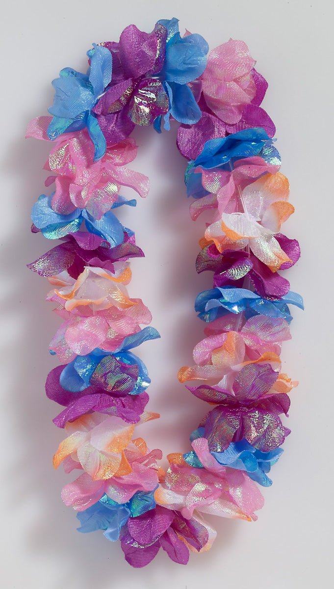 Collier Hawaïen - Rose, Mauve, Bleu Et Tangerine Iridescent Party Shop