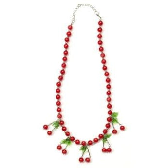 Collier Rétro Rock-Cerise - Party Shop