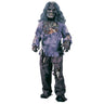 Child zombie costume with torn top, pants, gloves, and scary mask with wig – perfect for Halloween or horror cosplay - FunWorld - Party Shop