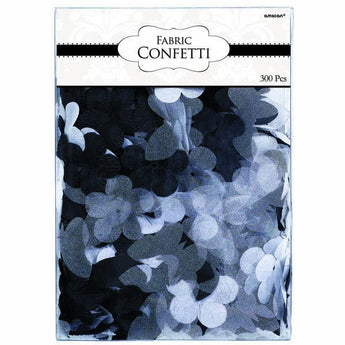 Confetti De Tissus (300) - Fleurs / Papillons Noir & Blanc Party Shop