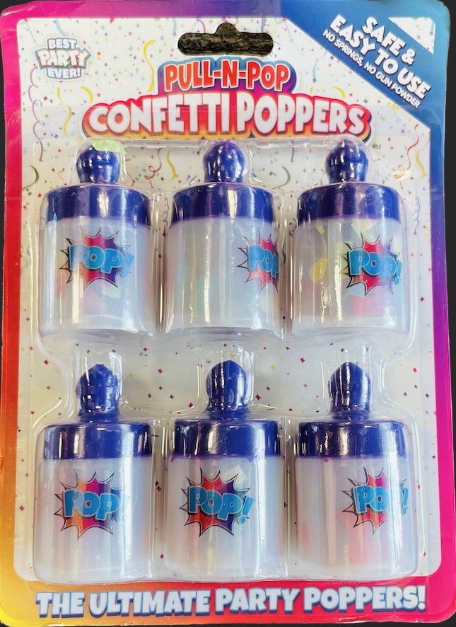 Confettis Poppers (6) Party Shop