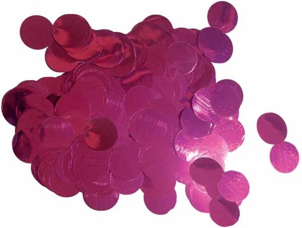 Confettis Rond Métallique 0.8Oz - Rose Foncé Party Shop