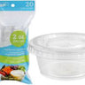 CONGLOM - Contenants Transparents 2Oz Avec Couvercle (20) - Party Shop