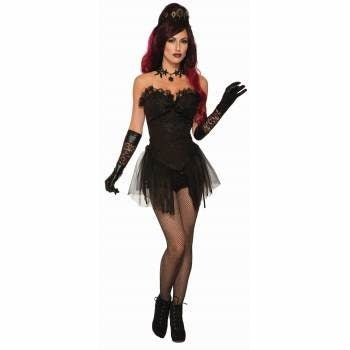 Corset Noir Avec Dentelle Party Shop