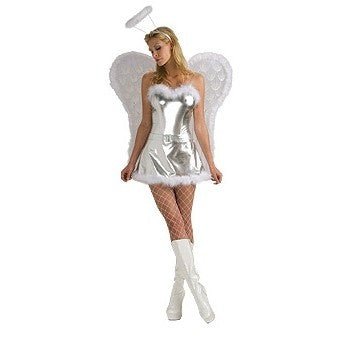 Costume Adulte - Ange Sexy Argent Party Shop