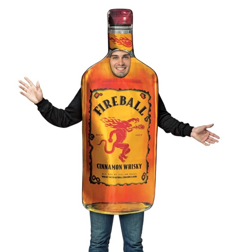 Costume Adulte - Bouteille De Fireball - Party Shop