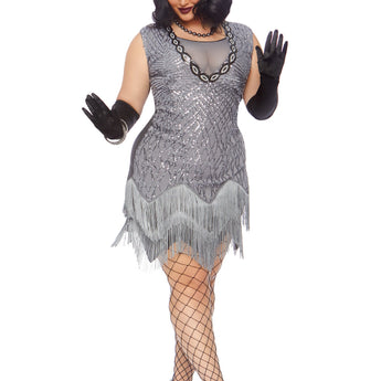 Costume Adulte - Charleston Flapper Argent Party Shop