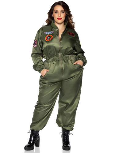 Leg Avenue - Costume Adulte - Combinaison De Parachute Top Gun - Party Shop