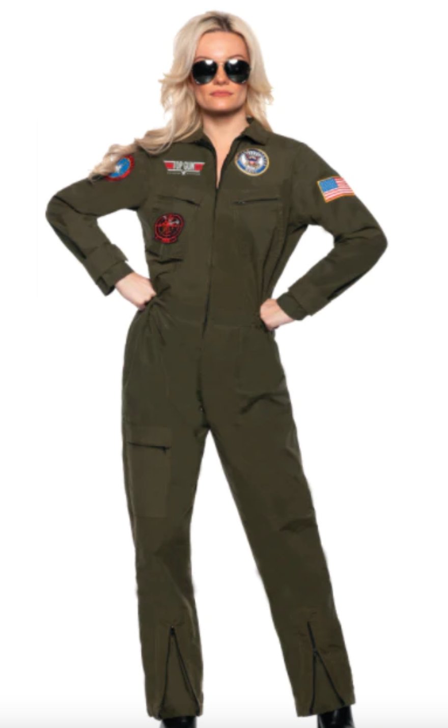 Costume Adulte - Combinaison De Pilote Top Gun Party Shop