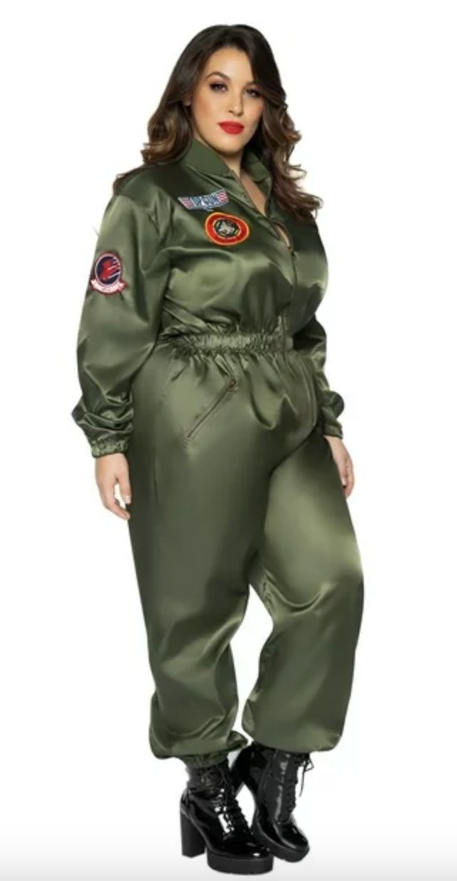 Costume Adulte - Combinaison De Vol Top Gun Pour Femme Party Shop