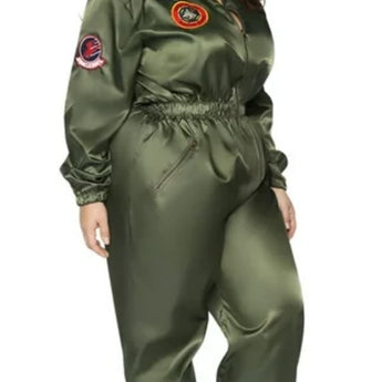 Costume Adulte - Combinaison De Vol Top Gun Pour Femme Party Shop