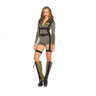 Leg Avenue - Costume Adulte - Combinaison Short Top Gun - Party Shop