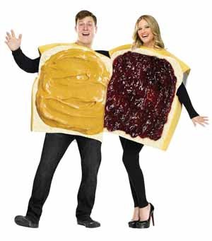 Costume Adulte De Couple (2) - Beurre De Peanut Et Tartine - Party Shop