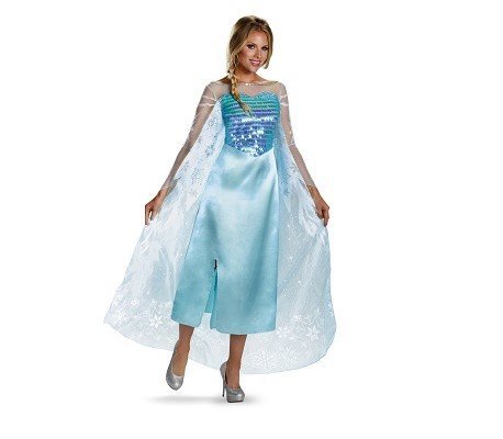 Costume Adulte Deluxe - Elsa - La Reine Des Neiges Party Shop