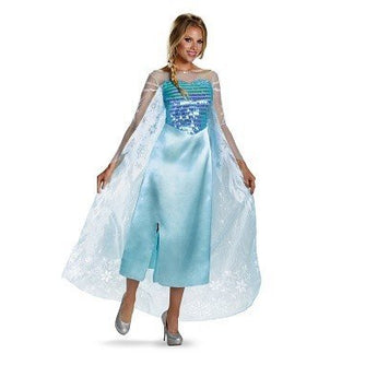 Costume Adulte Deluxe - Elsa - La Reine Des Neiges Party Shop