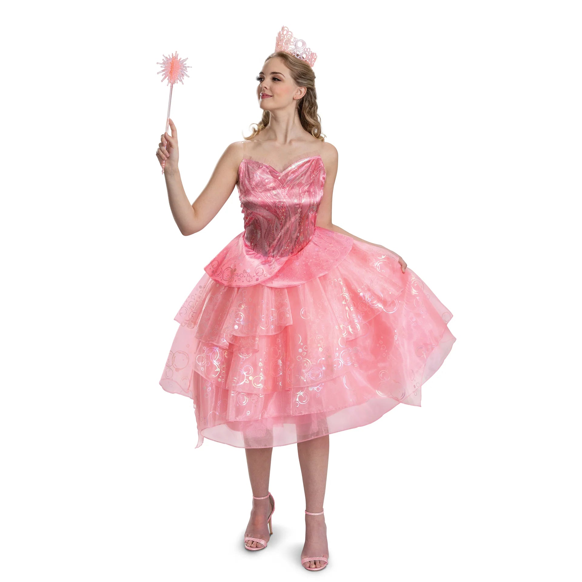 Costume Adulte Deluxe Glinda de Wicked - Robe Rose Party Shop