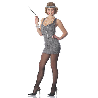 Costume Adulte - Flapper Argent Party Shop