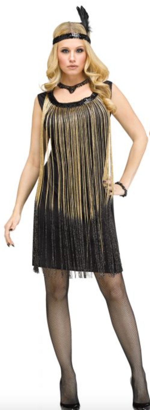 Costume Adulte - Flapper Séduisante Or Party Shop