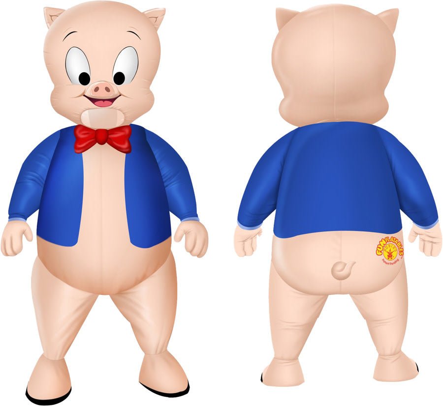 Costume Adulte Gonflable - Porky Pig Looney Tunes Party Shop