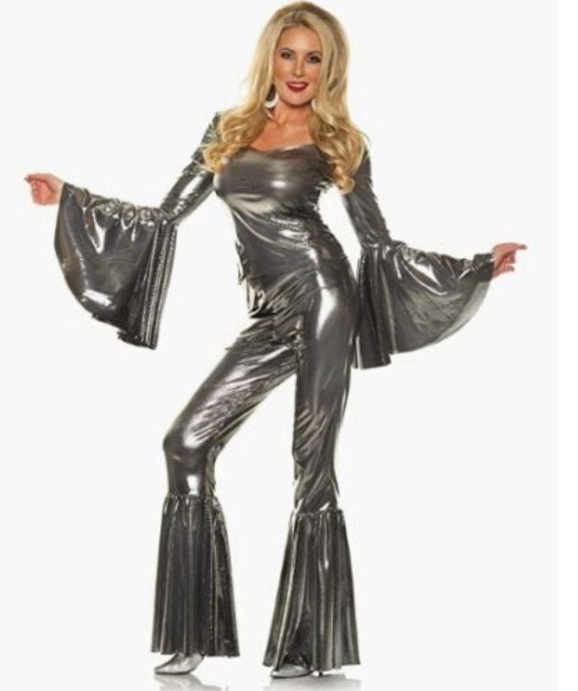 Costume Adulte - Jumpsuit Disco Argent Party Shop