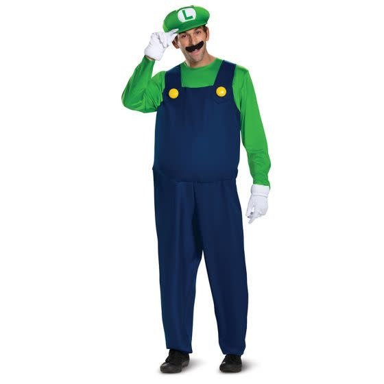 Costume Adulte - Luigi Au Ventre Rembourré Party Shop