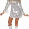 underwraps - Costume Adulte - Mini Robe Disco Platine - Party Shop