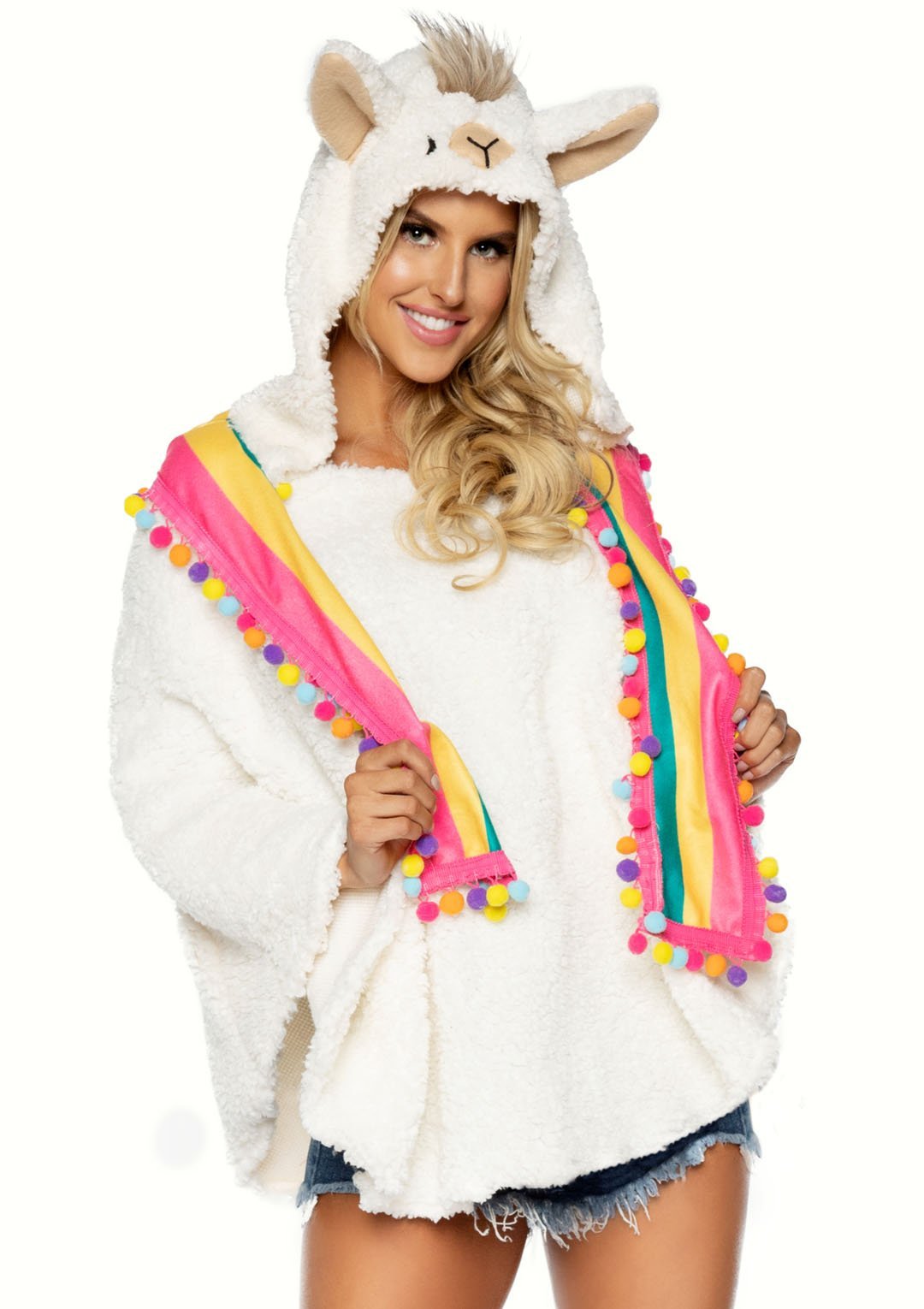 Costume Adulte - Poncho Lama Party Shop