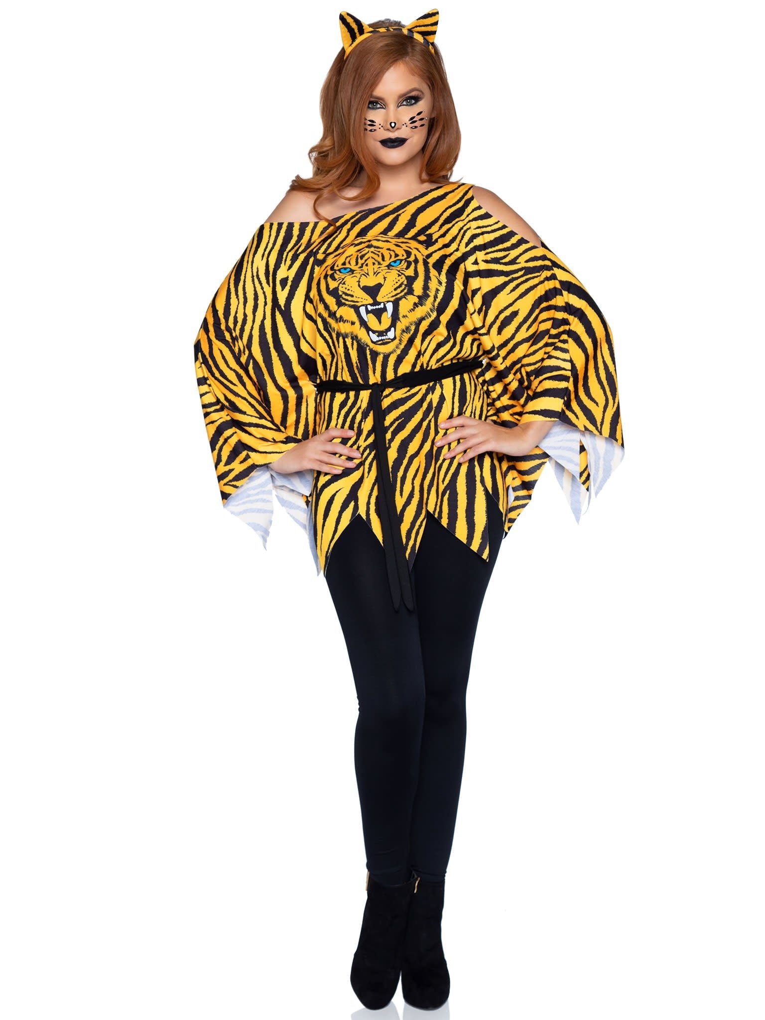 Costume Adulte - Poncho Tigre - Party Shop